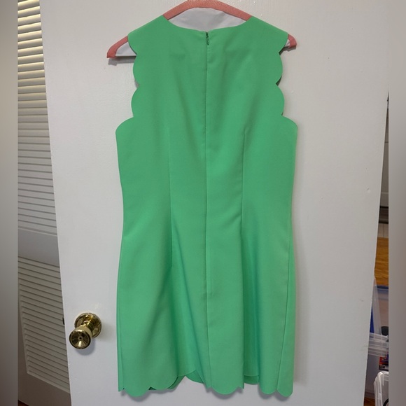 JCrew, Green Sleeveless Scalloped Dress, size 4 - Picture 3 of 3